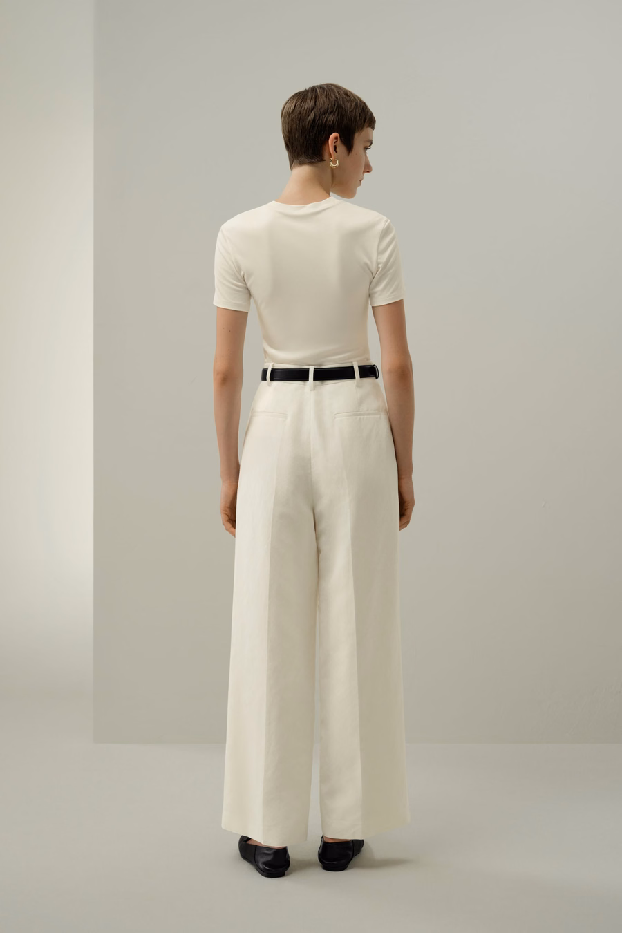 Ceinture en cuir avec boucle en or