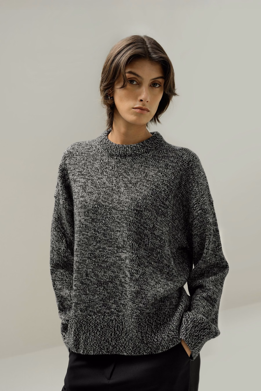 Pull en laine-cachemire surdimensionné