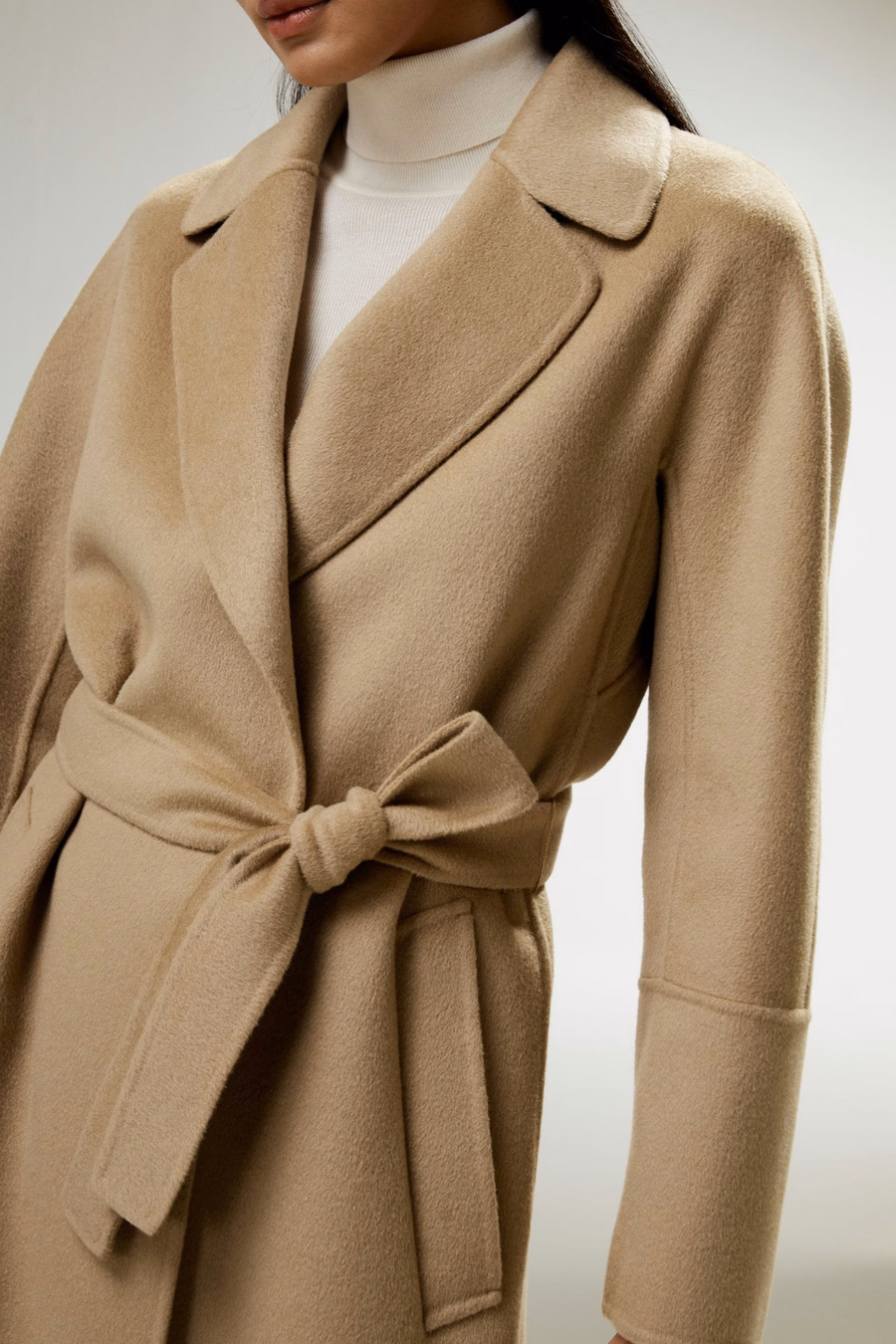 Robe manteau en mélange laine réversible