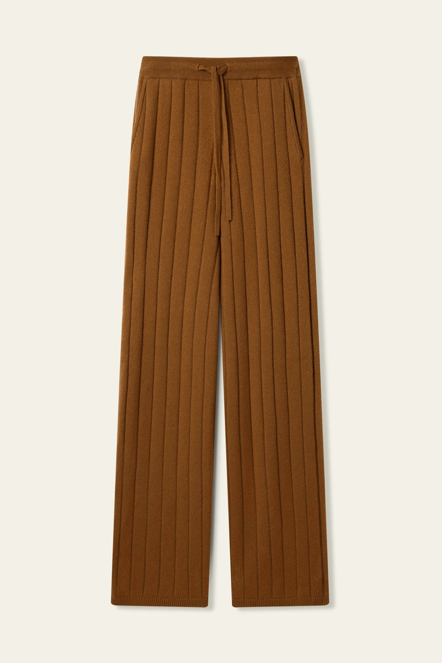 Pantalons à jambes larges côtelés