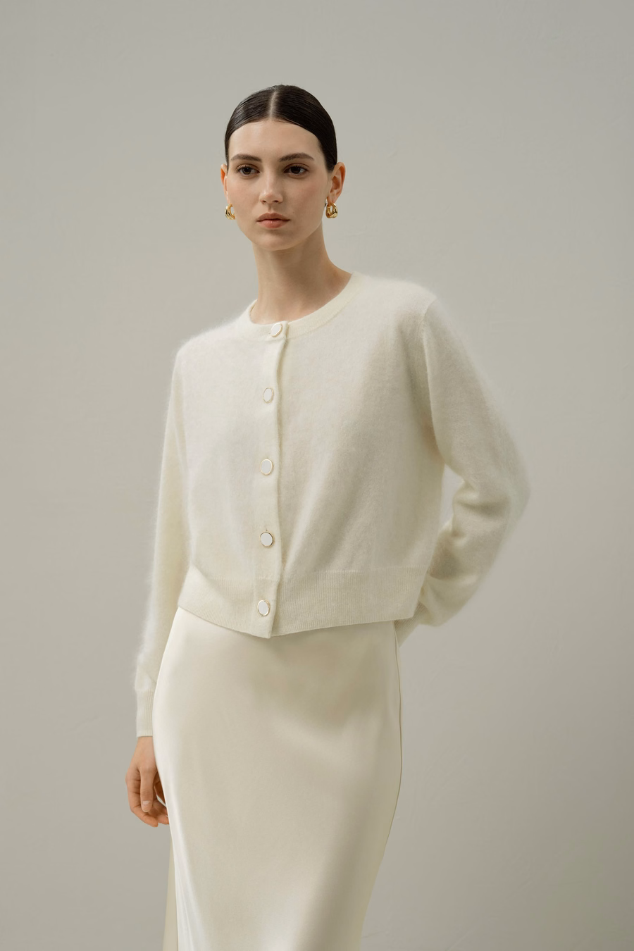 Cardigan en cachemire brossé ultra-doux