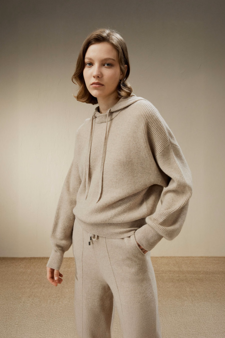 Eshe 2-en-1 Hoodie en cachemire détachable