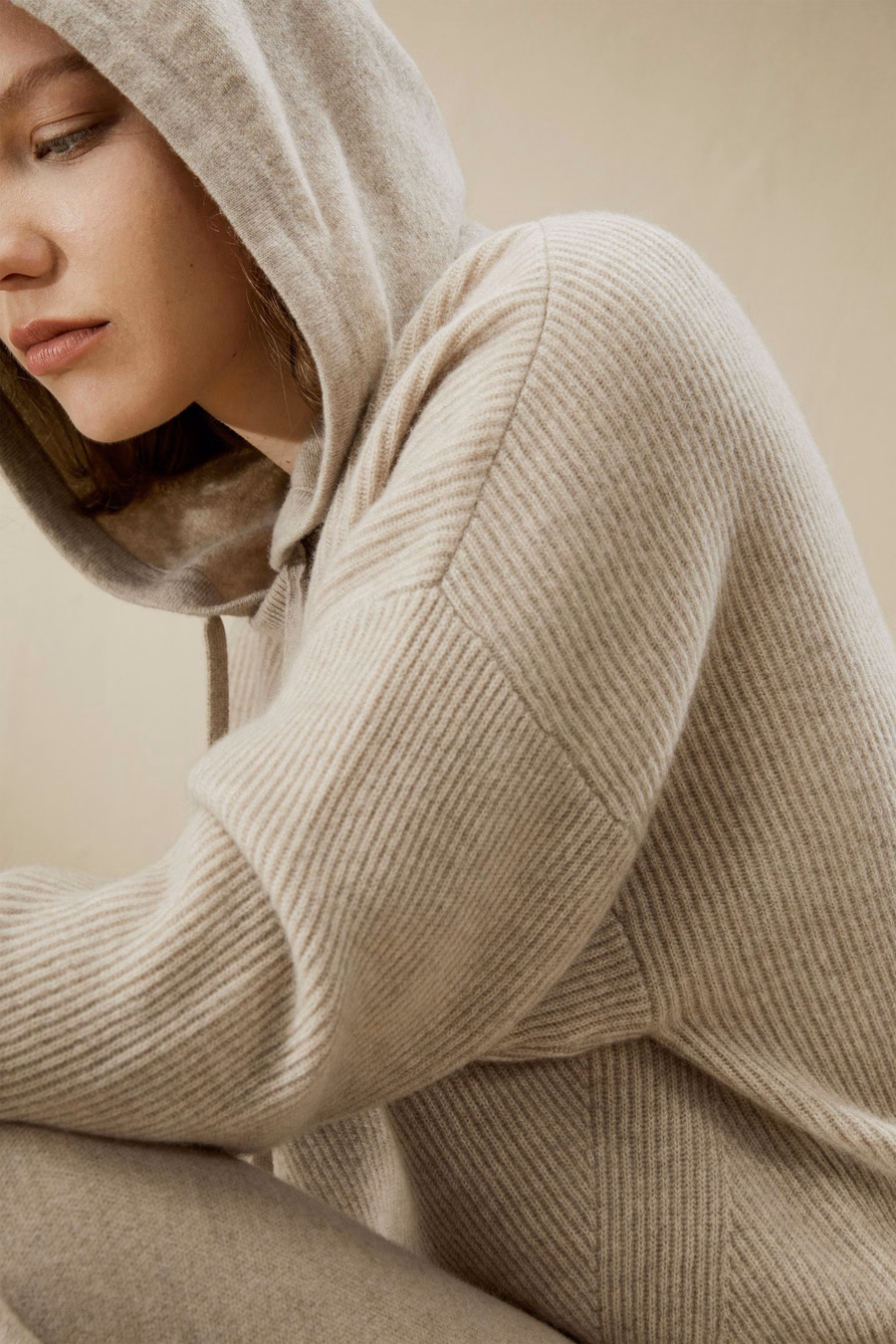 Eshe 2-en-1 Hoodie en cachemire détachable