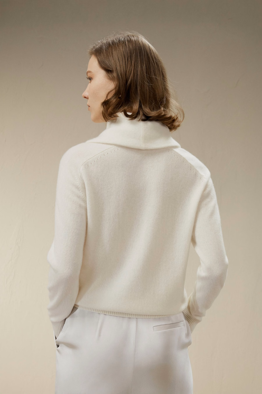 Pull col roulé en cachemire