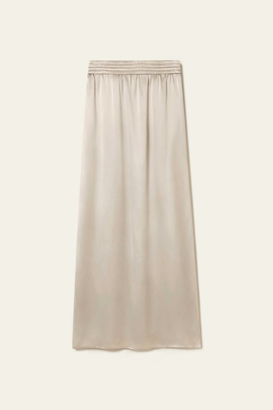 Jupe pull-on en charmeuse de soie lavable
