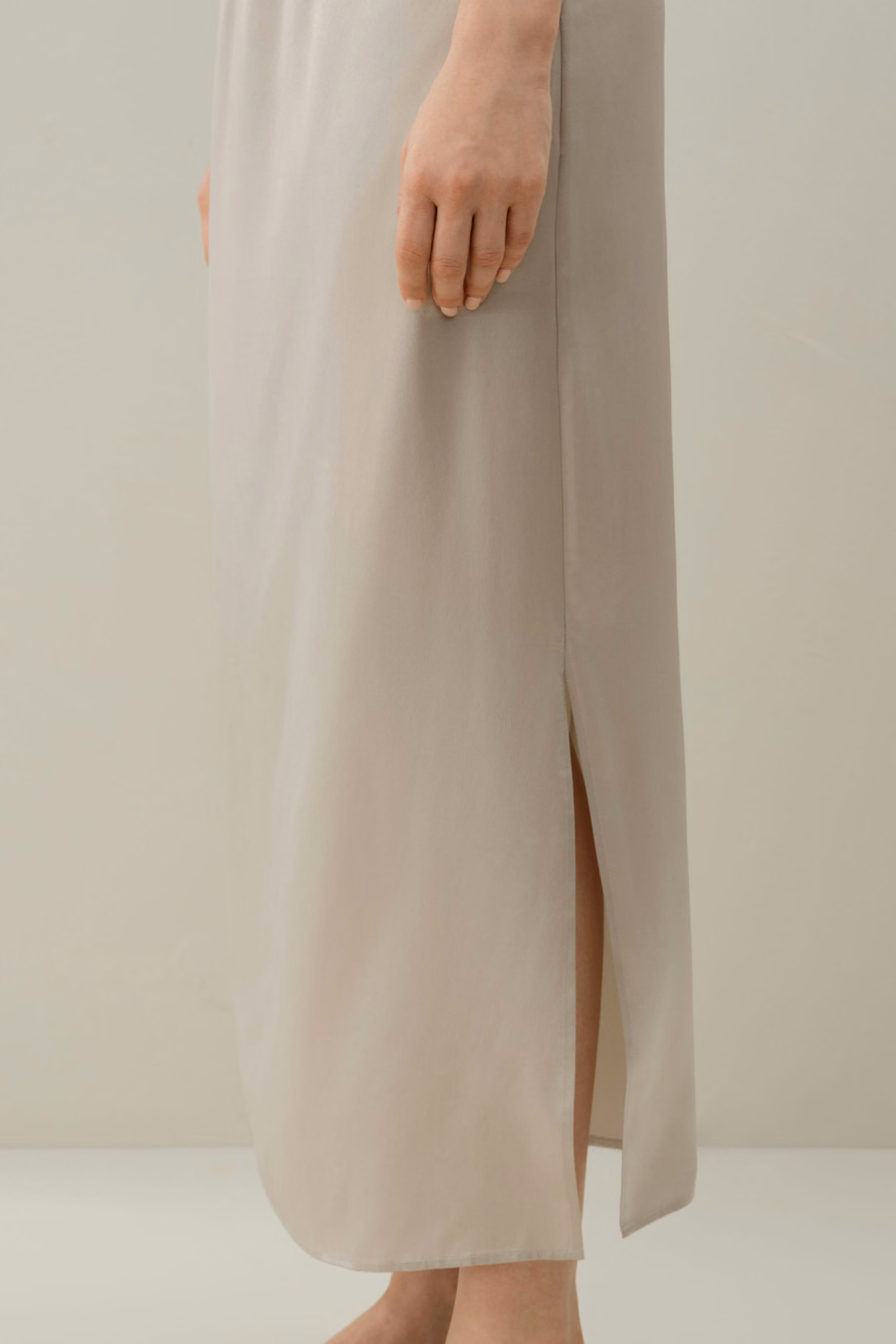 Jupe pull-on en charmeuse de soie lavable