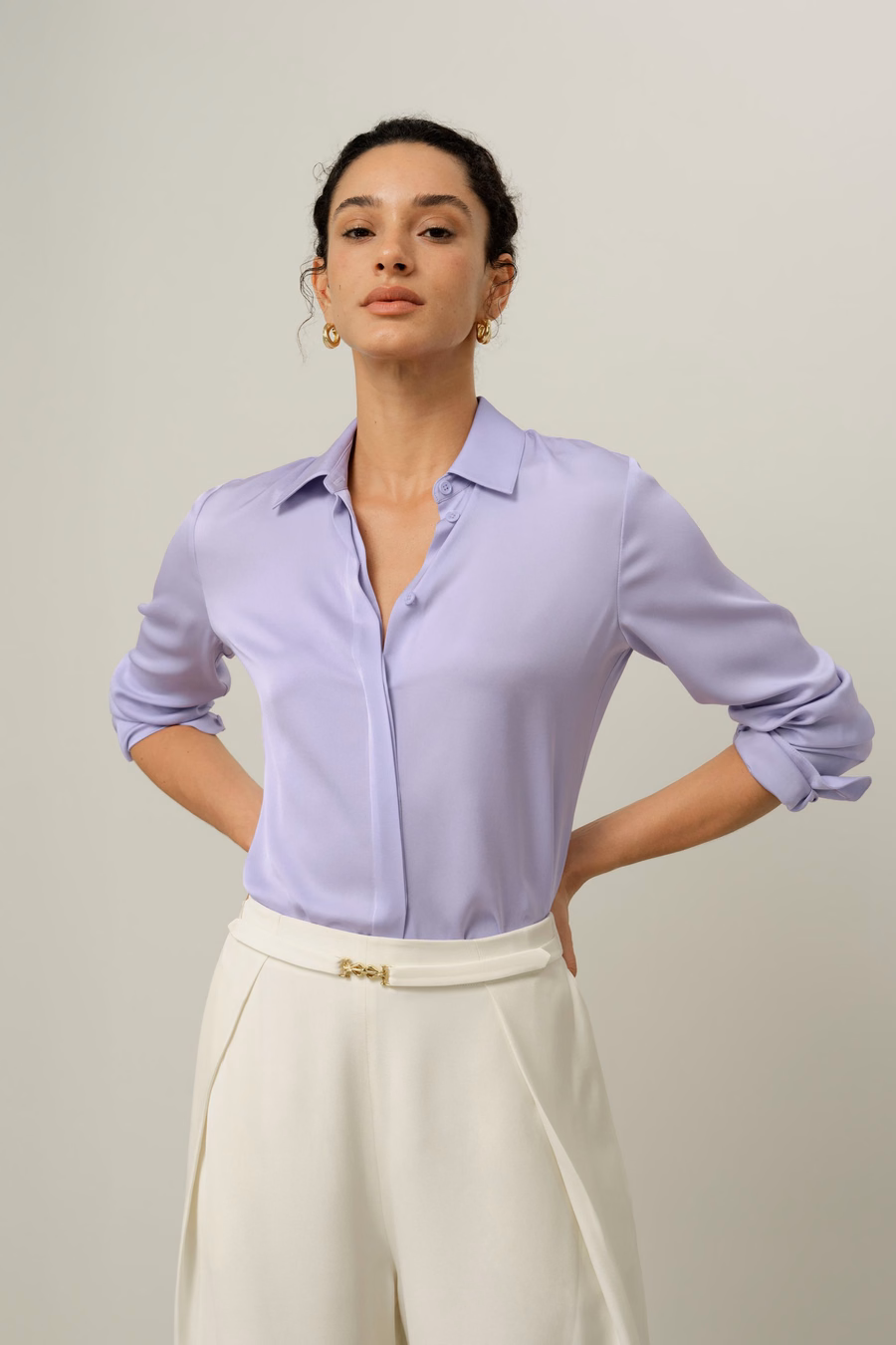 Chemise en Georgette Double Stretch