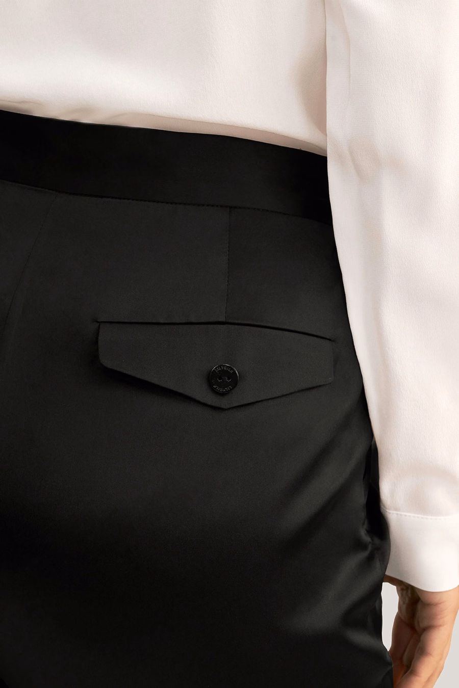 Pantalons cigarette en soie Comfort Fit