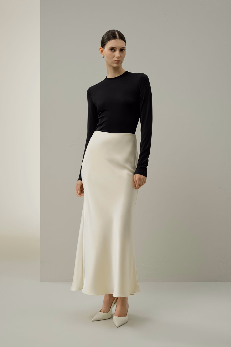 Haut long-sleeve en jersey de soie Breeze