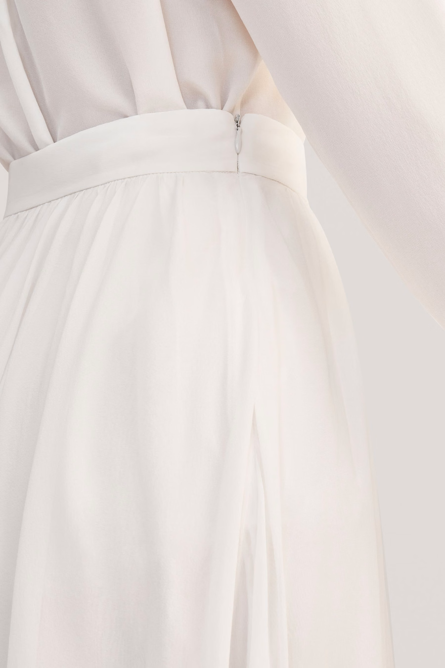 Jupe en Tulle de Soie à Double Couche