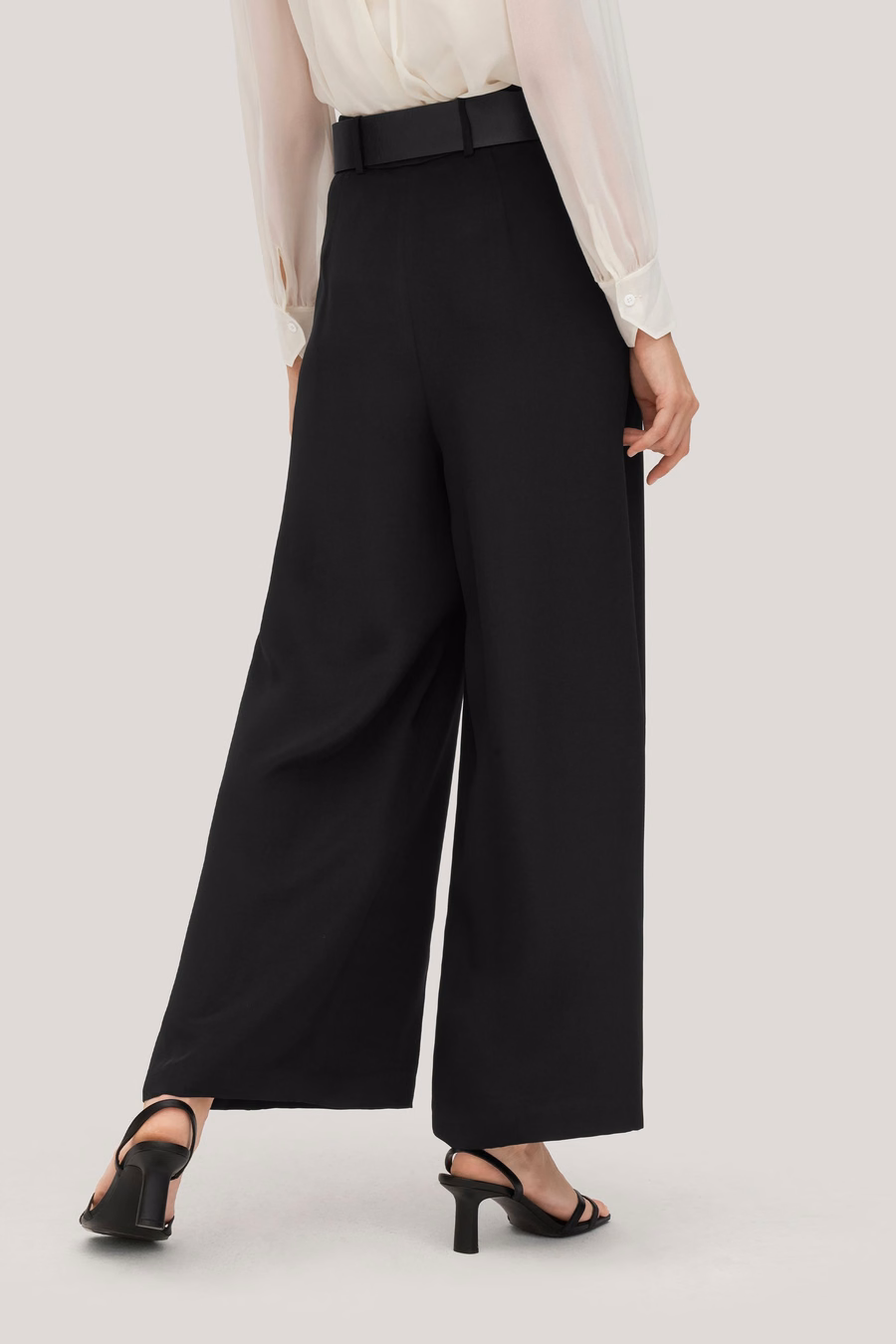 Pantalon en soie crêpe lourd Iris