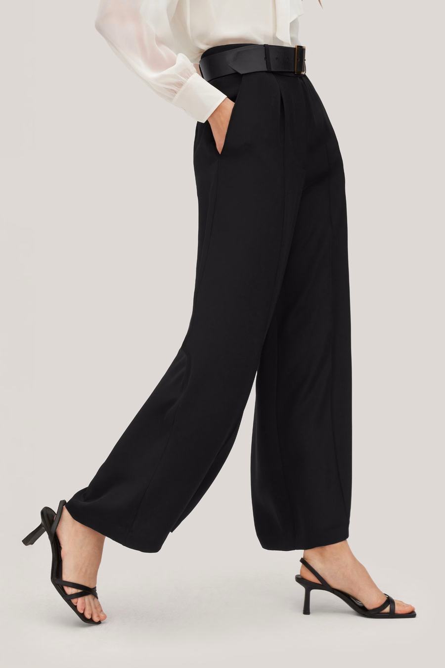 Pantalon en soie crêpe lourd Iris