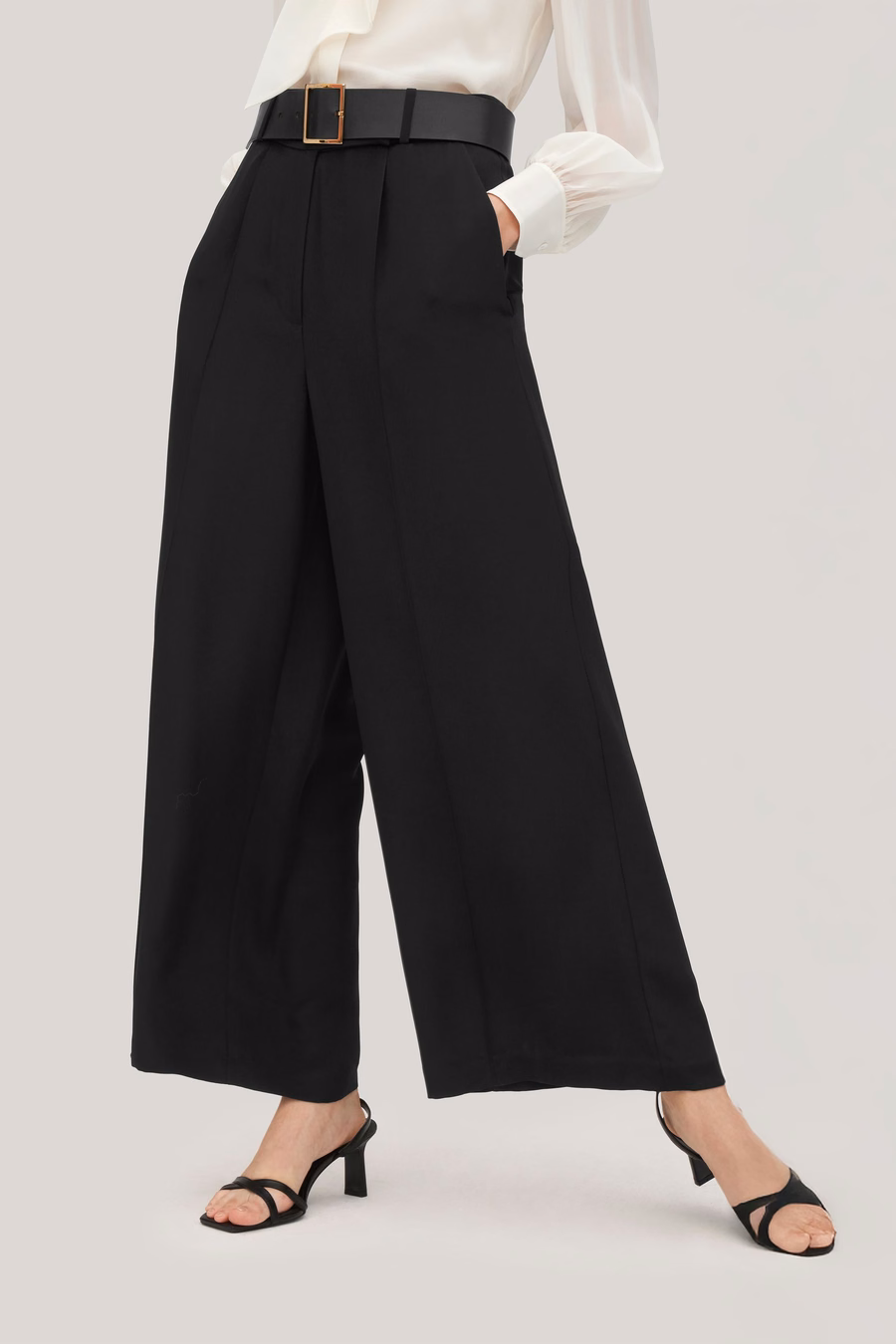 Pantalon en soie crêpe lourd Iris