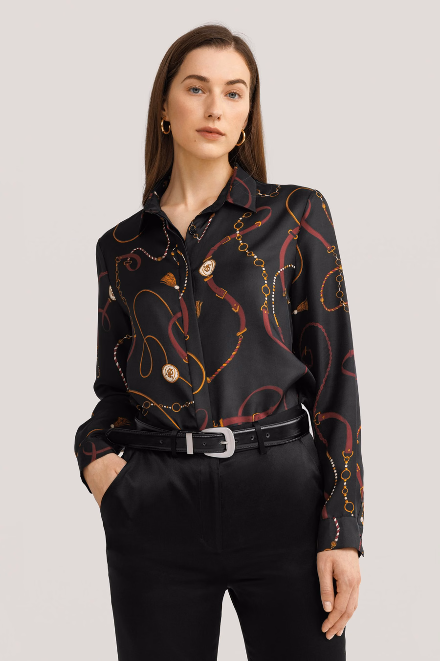 Chemise en soie imprimée Louisville