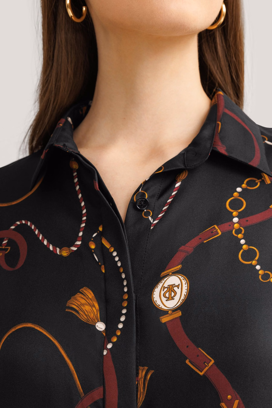 Chemise en soie imprimée Louisville