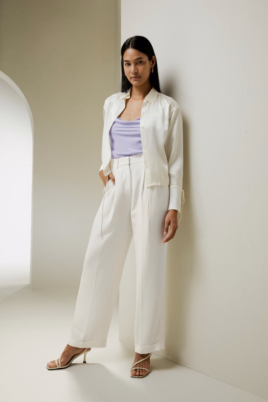 Blouse en Soie avec Cordon de Serrage