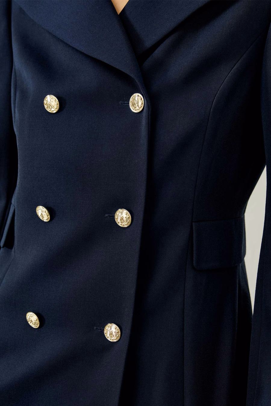 Manteau de robe croisé sur mesure