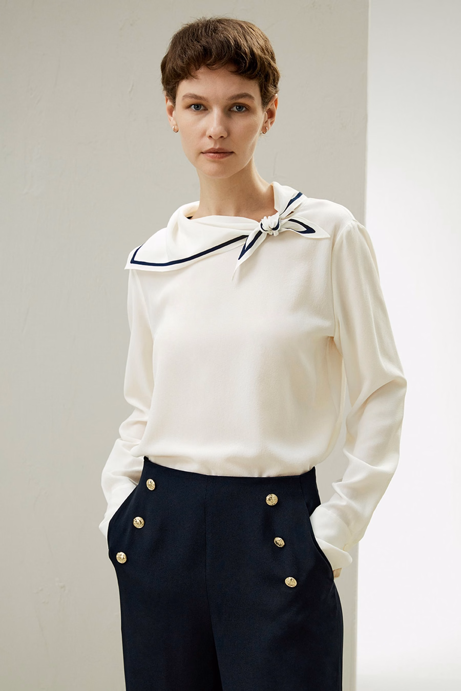 Chemise à col nautique