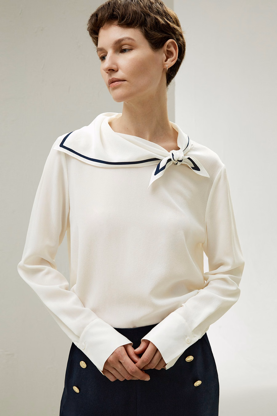 Chemise à col nautique