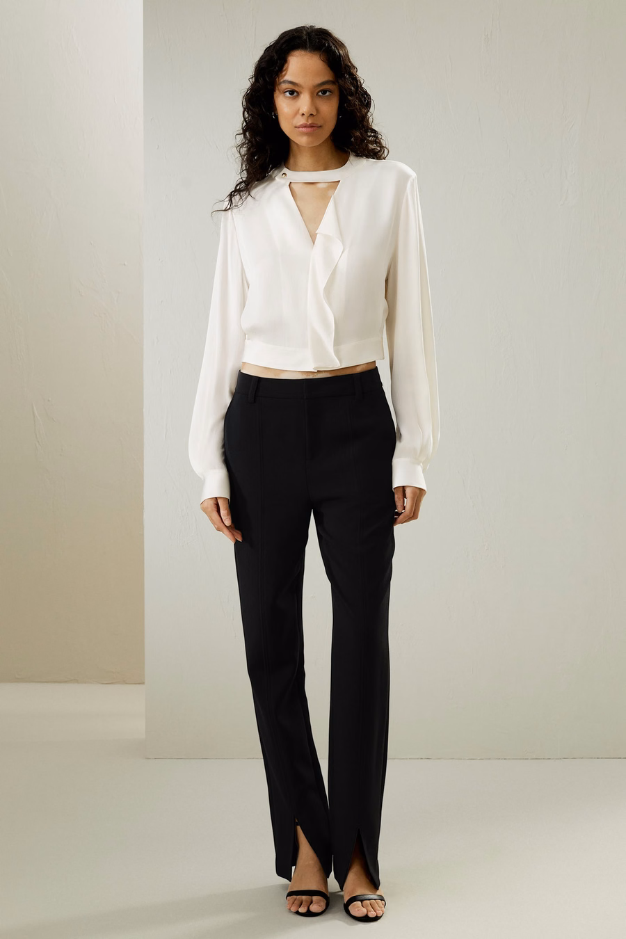 Chemise col en V