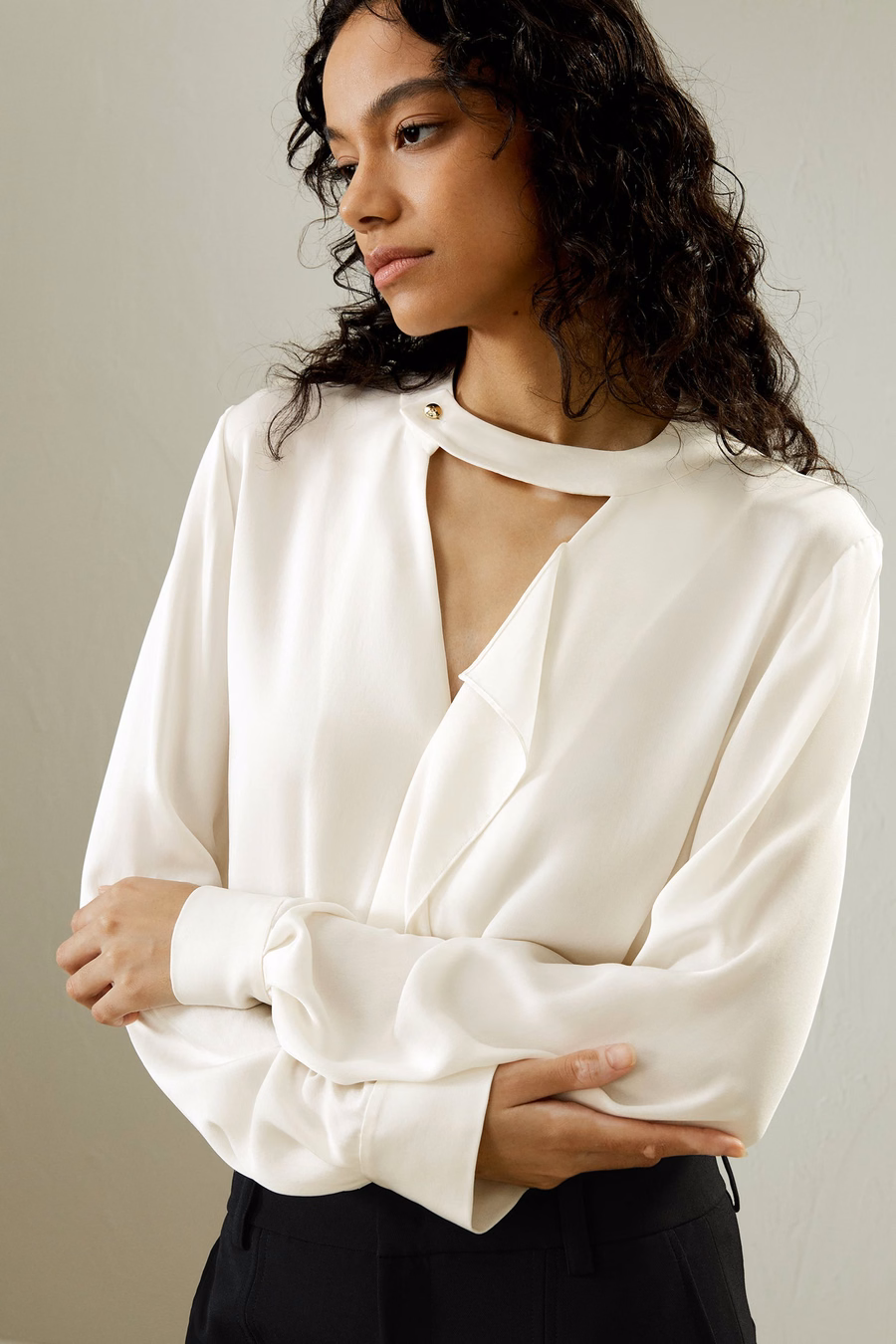 Chemise col en V