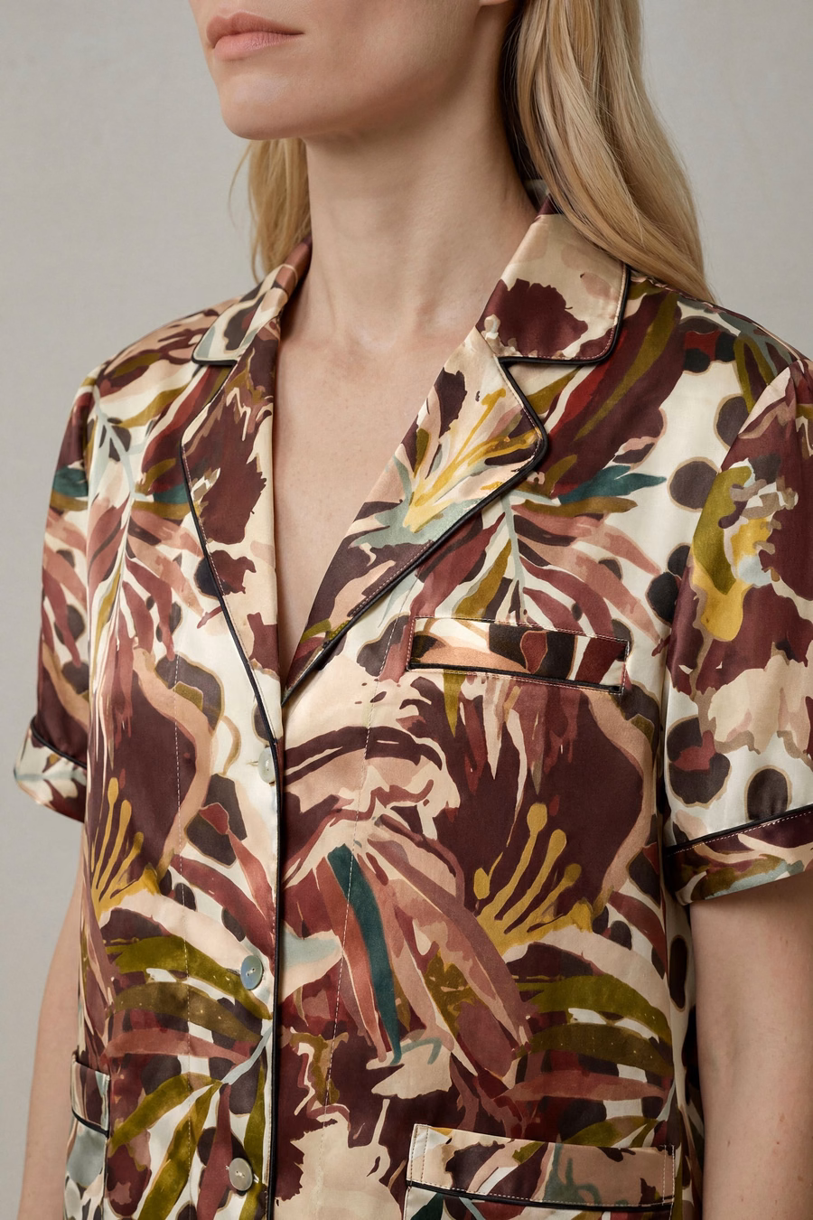 Ensemble de pyjamas en soie pour femmes