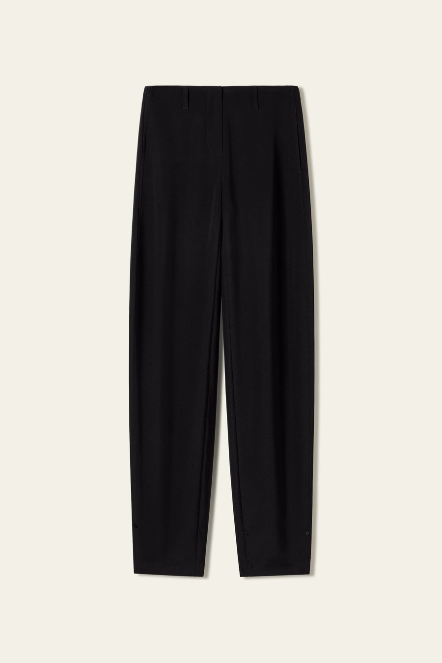 Pantalons en crépon de soie à couture courbée