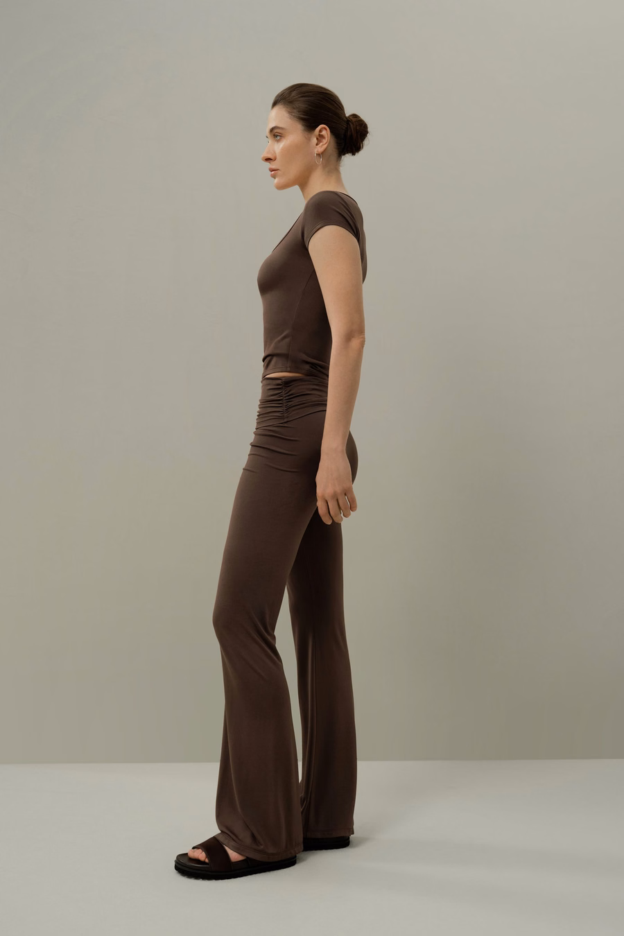 Pantalons Fluid Flare en Jersey de Soie Breeze