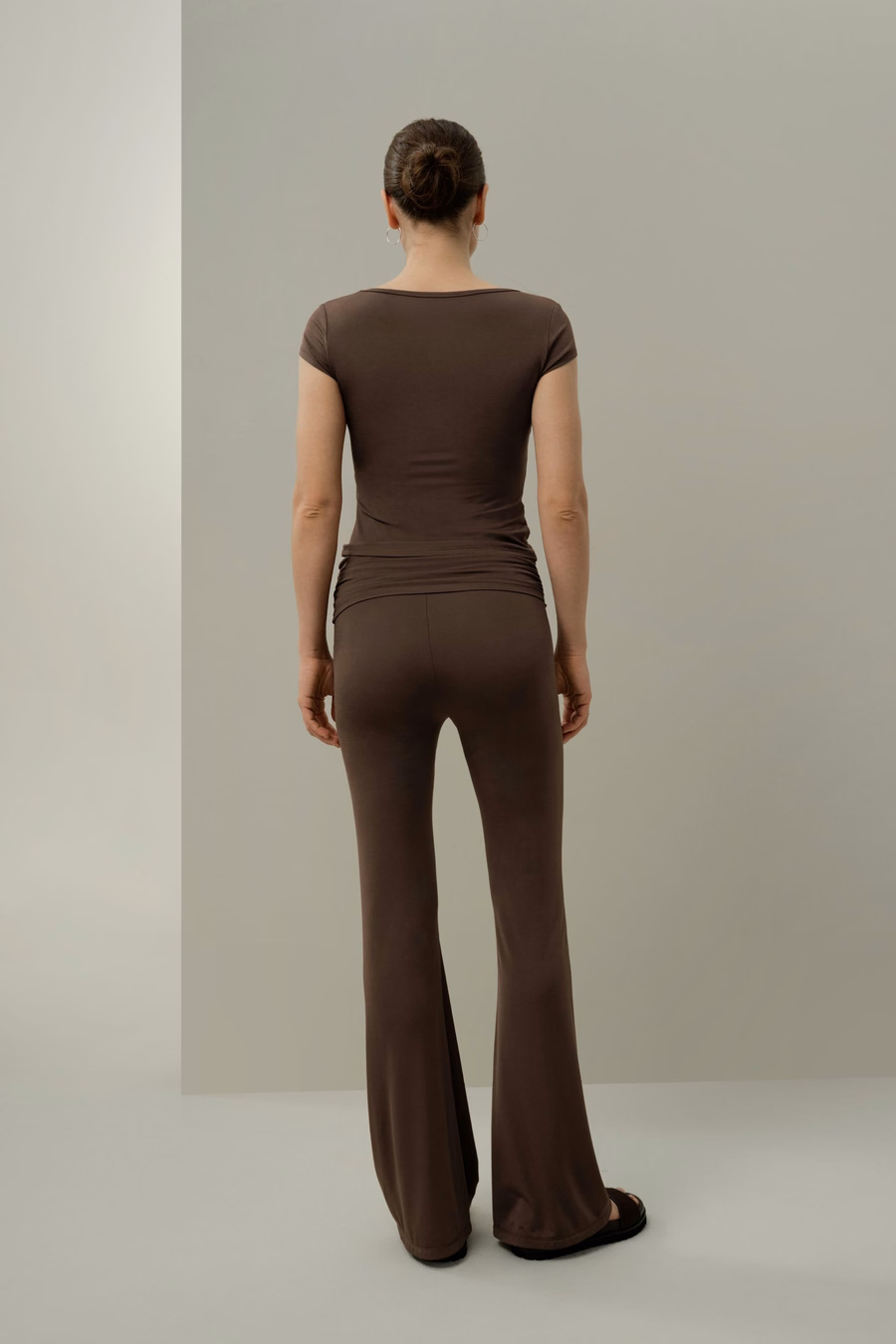 Pantalons Fluid Flare en Jersey de Soie Breeze