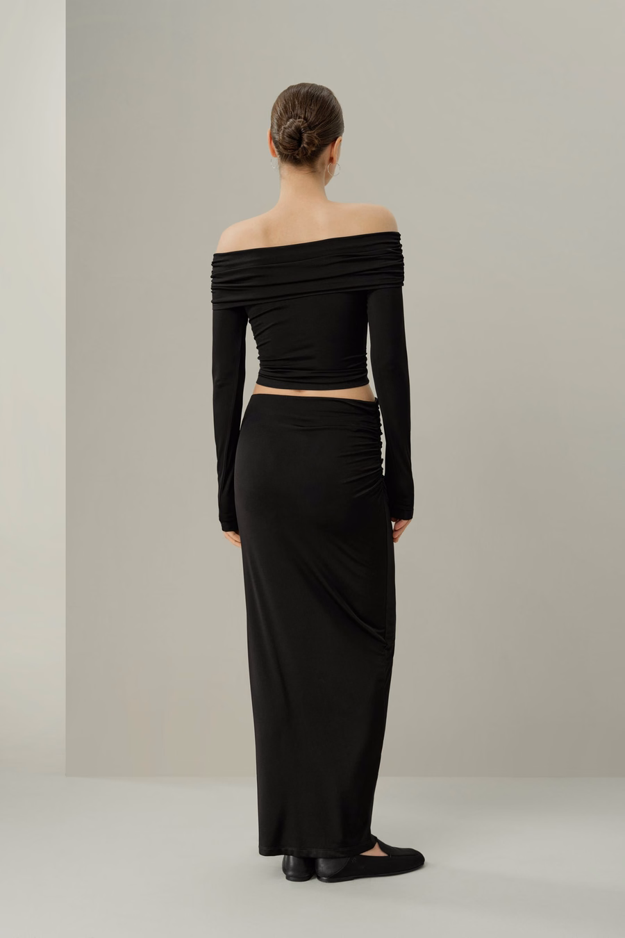 Jupe Maxi Slim-Fit en Jersey de Soie Breeze