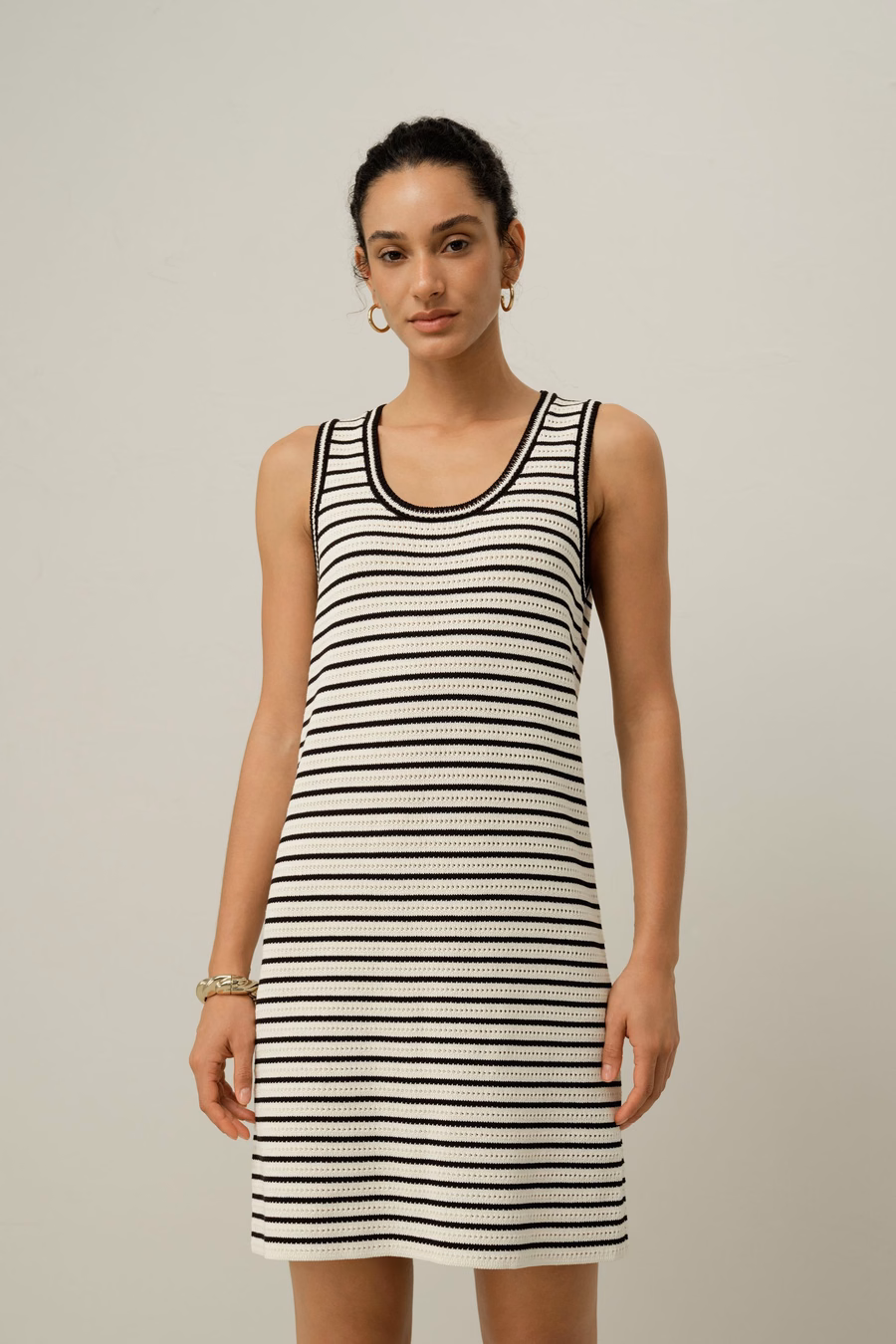 Robe pointelle rayée Toscana