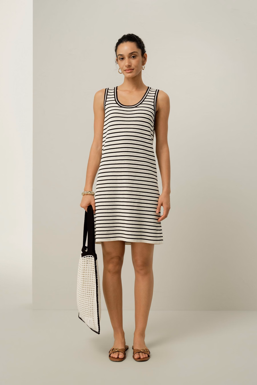 Robe pointelle rayée Toscana
