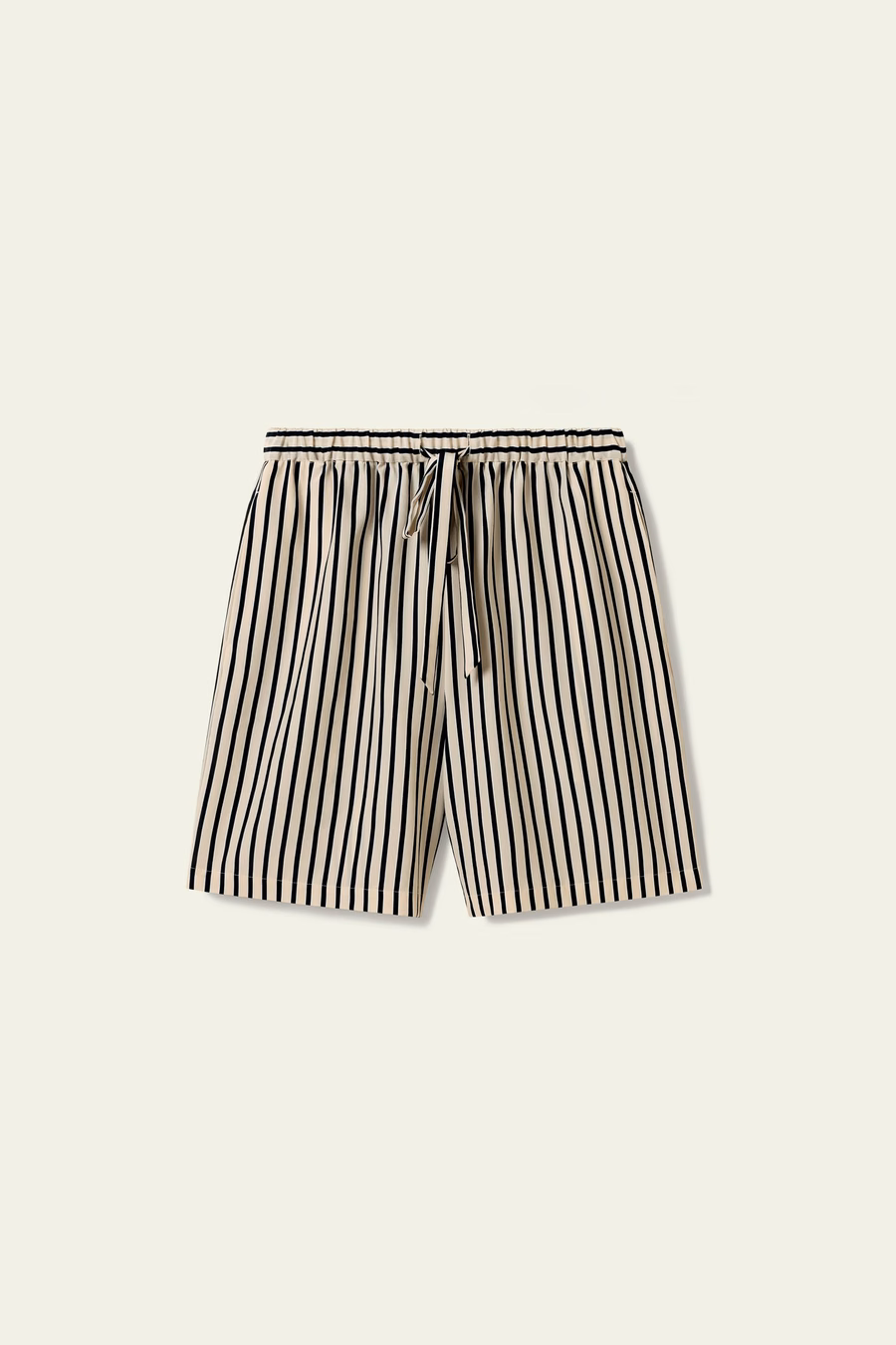 Short en soie rayée