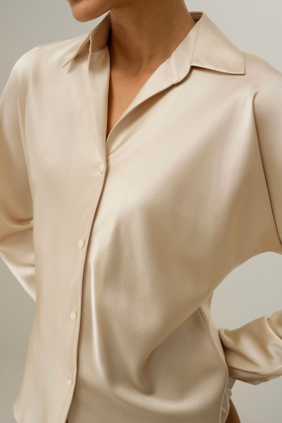 Bias Cut Silk Shirt