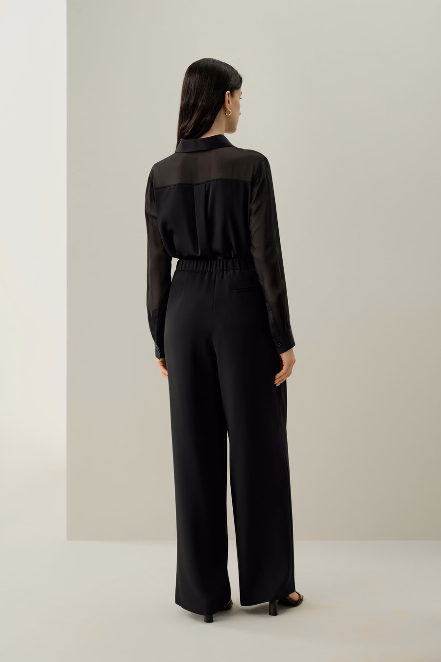 Chemise en soie organza à boutons