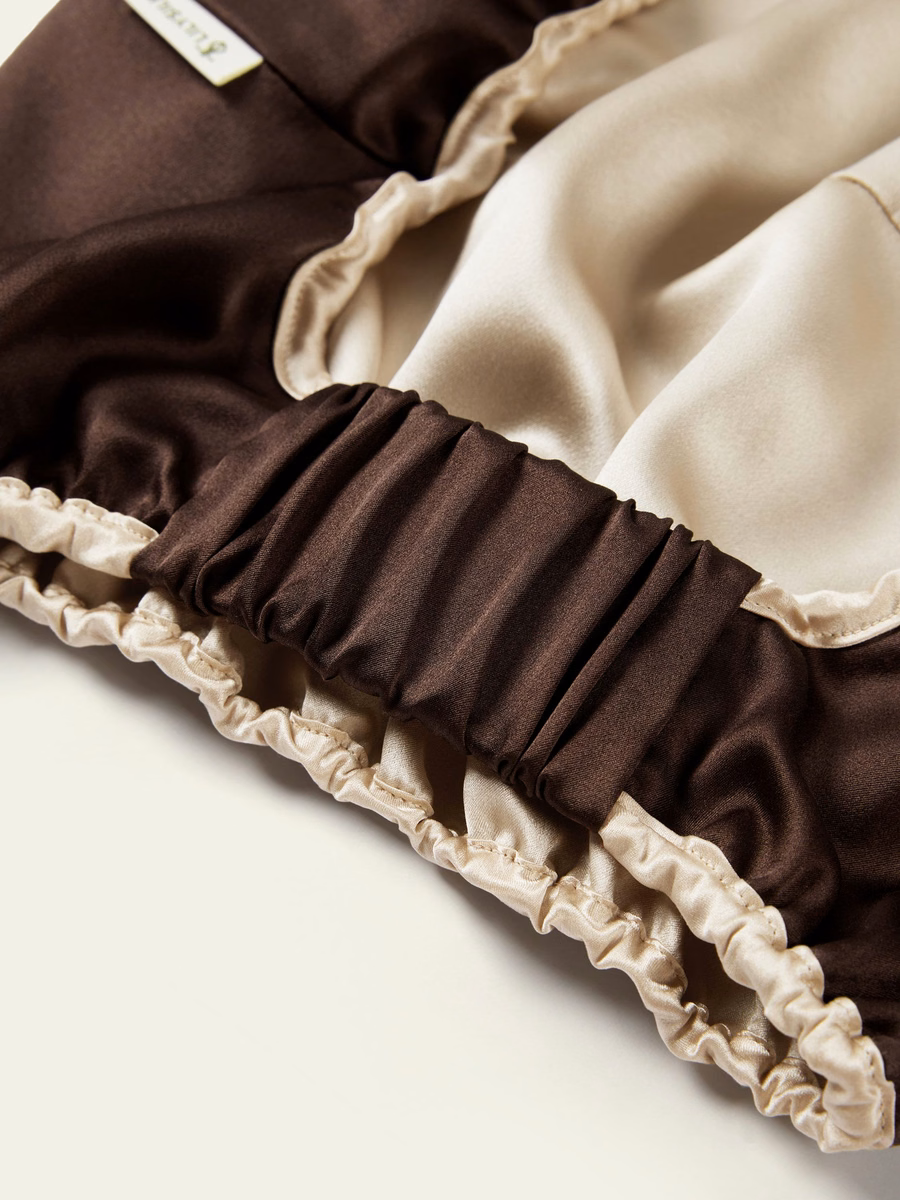 Bonnet de sommeil en soie multicolore